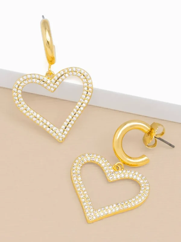 Aurea Heart Drop Earring | ZENZII Fashion