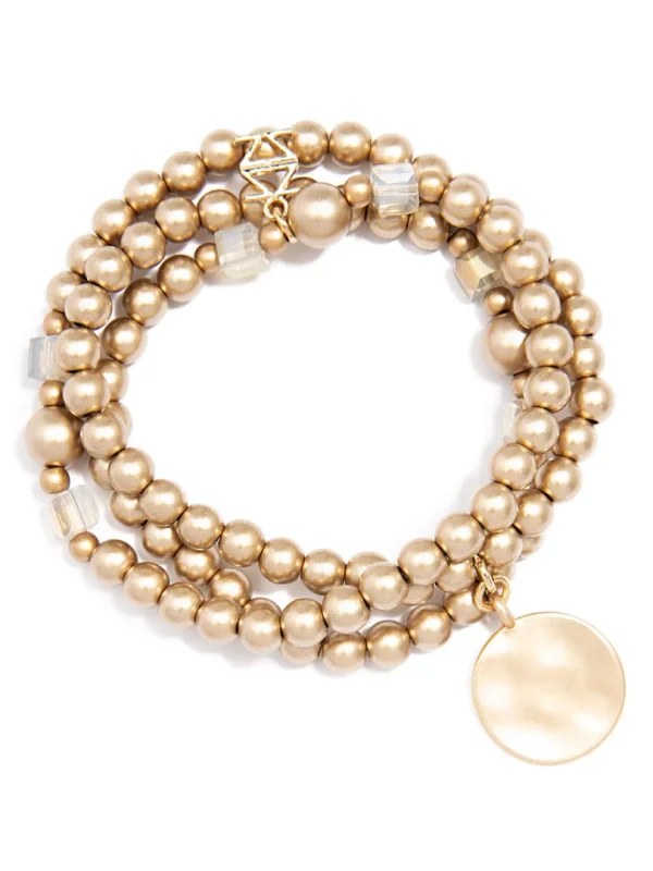 Beaded Metallic Layers Wrap Bracelet | ZENZII Best