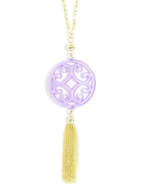 Circle Scroll Tassel Necklace | ZENZII New