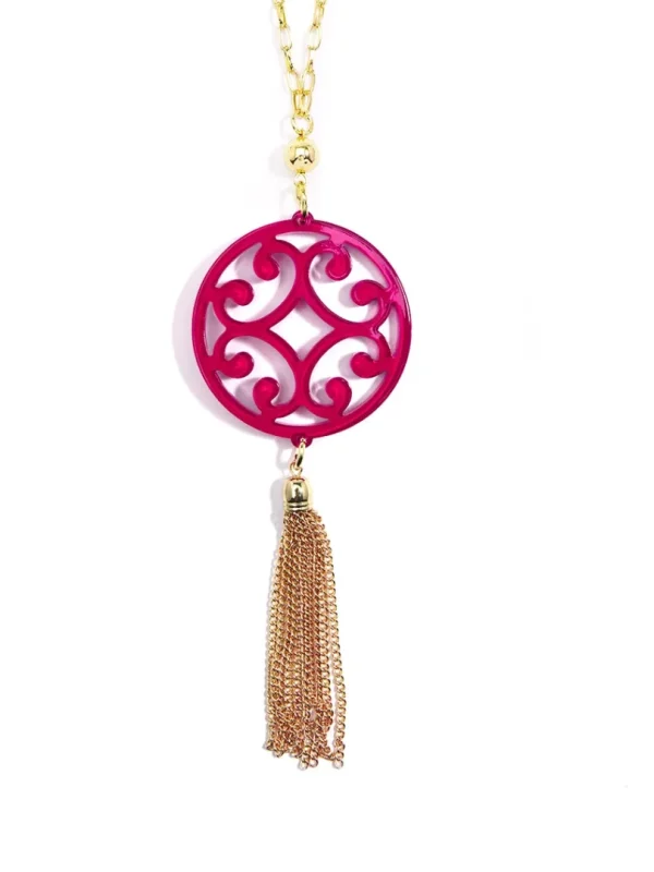 Circle Scroll Tassel Necklace | ZENZII New
