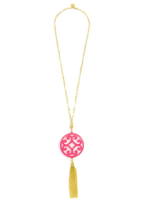 Circle Scroll Tassel Necklace | ZENZII New