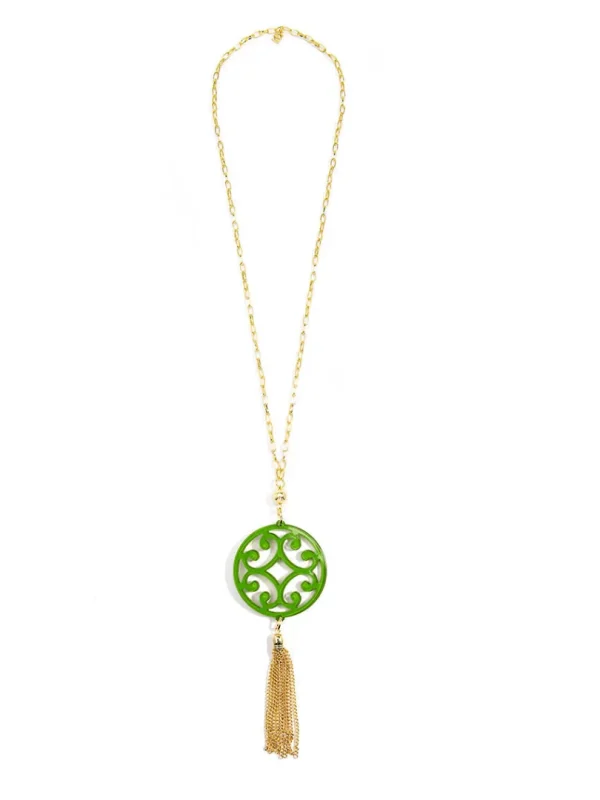 Circle Scroll Tassel Necklace | ZENZII New