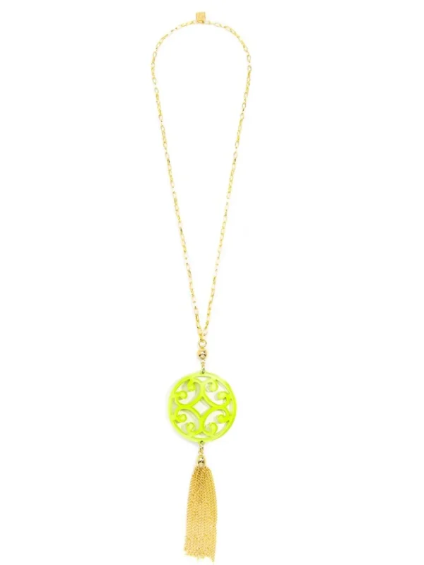 Circle Scroll Tassel Necklace | ZENZII New