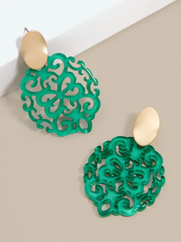 Mia Damask Drop Earring | ZENZII Fashion