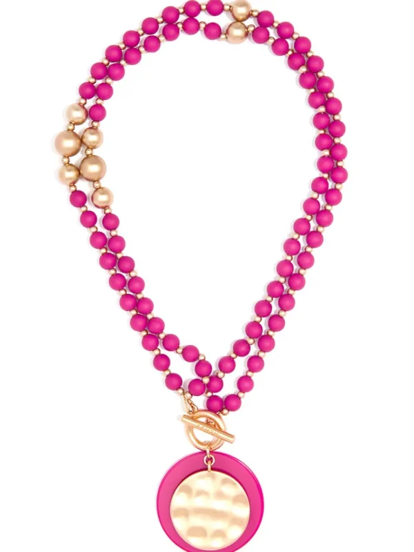 Resin And Matte Coin Beaded Long Necklace | ZENZII Best