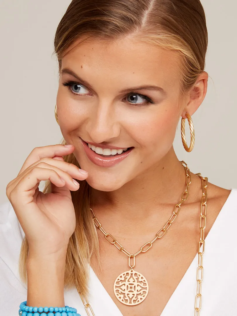 rising_sun_pendant_chain__1.webp Rising Sun Pendant Chain Necklace | ZENZII Clearance