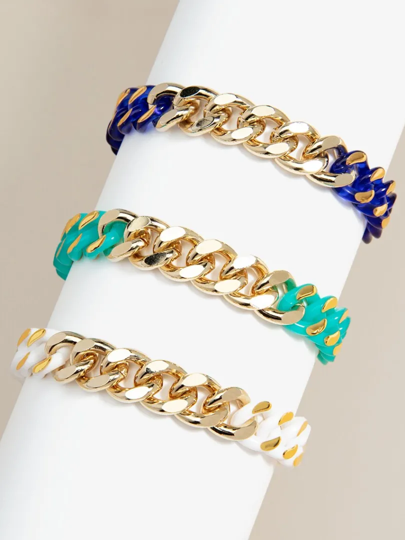 Touch Of Color Chain Bracelet | ZENZII Hot